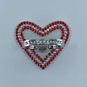 Handmade clear heart phone Ring Stand.